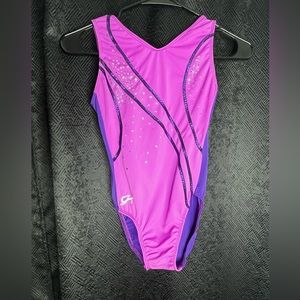 dark purple gk gymnastic leotard